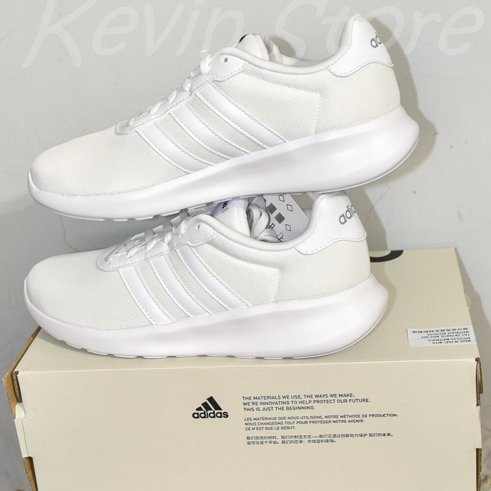 adidas women Lite Racer 3.0 Shoes Color: Cloud White / Cloud White / Grey Two